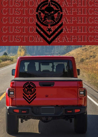 Vinyl Graphics TAILGATE DECAL Eagle DESIGN GRAPHIC STICKERS COMPATIBLE WITH JEEP GLADIATOR