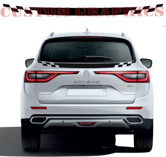 Vinyl Graphics Tailgate Line Design Graphic Racing Stripes Compatible with Renault Koleos