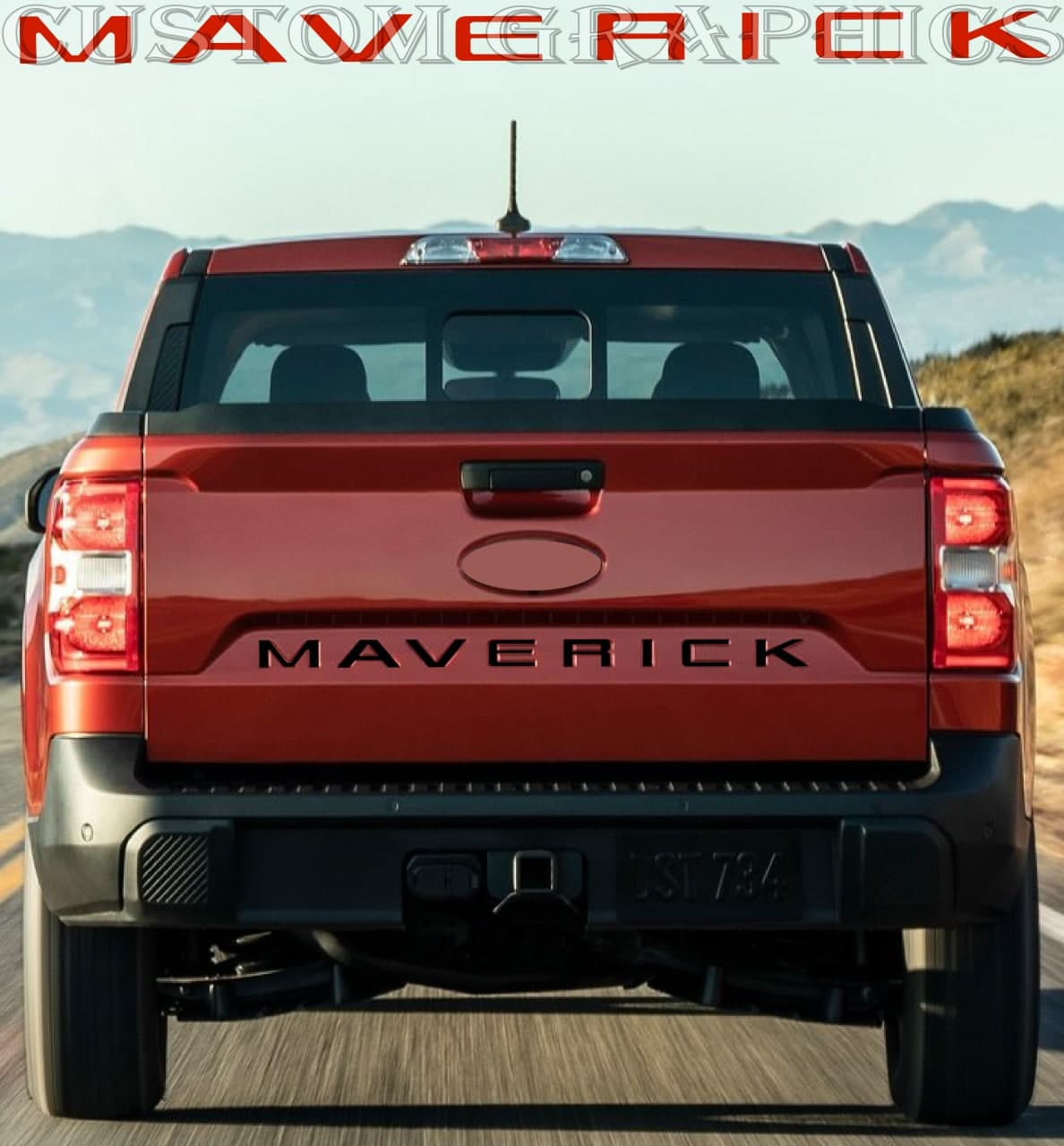 Vinyl Graphics Tailgate Line Design Stickers Vinyl Graphics Compatible With Ford Maverick