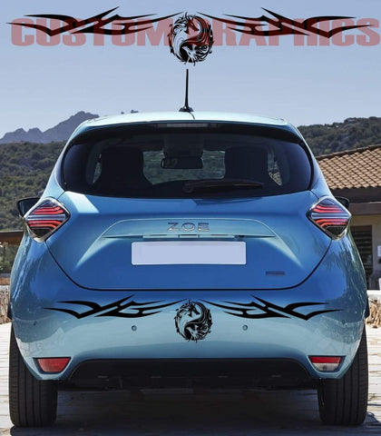 Vinyl Graphics Tailgate new Tribal Design Stickers Decals Stripes Compatible with Renault Zoe