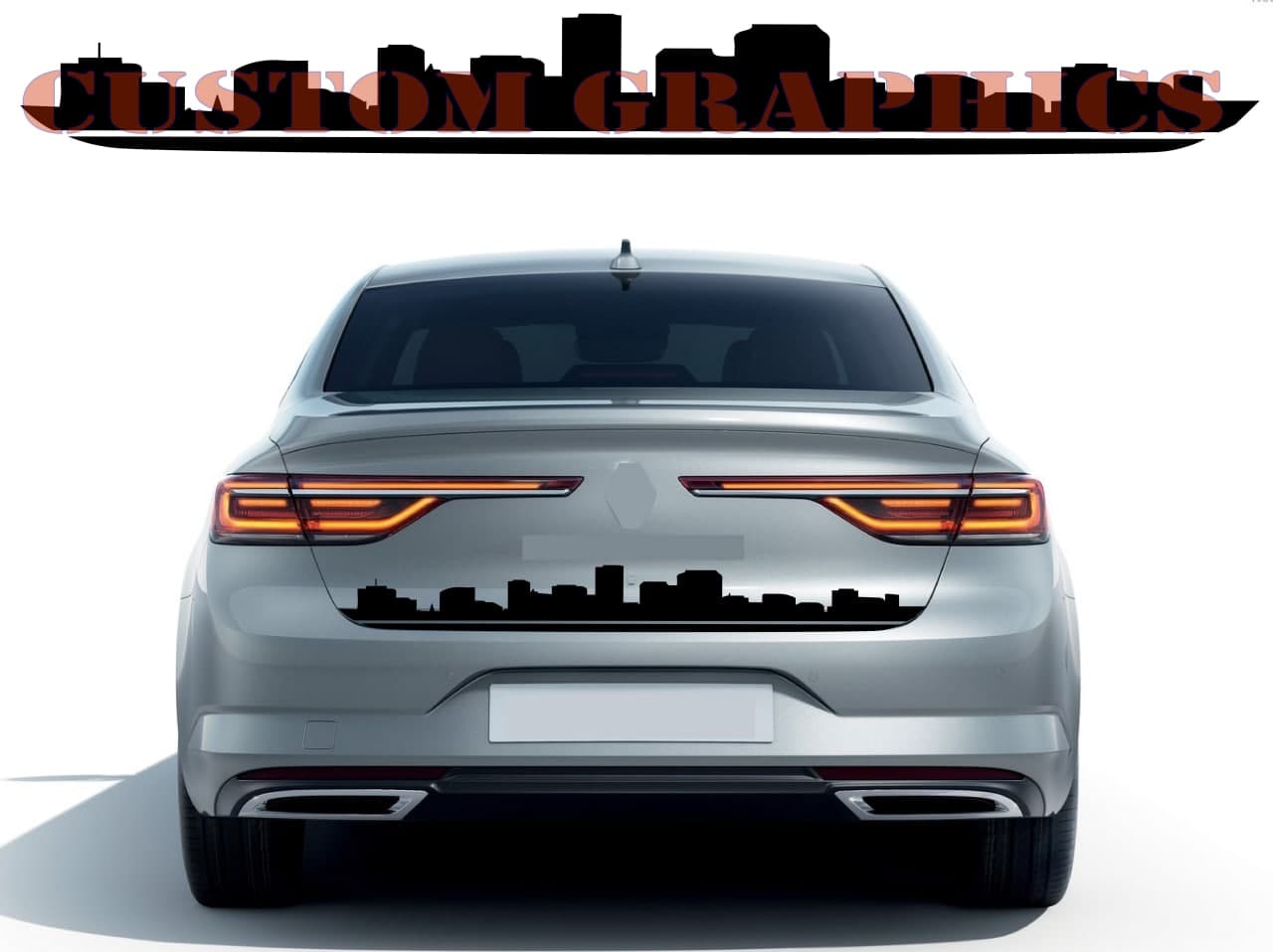 Vinyl Graphics Town Design Tailgate Decal Sticker Compatible with Renault Talisman