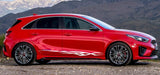 Vinyl Graphics Tribal Design Decal Sticker Vinyl Side Racing Stripes Compatible with Kia Ceed