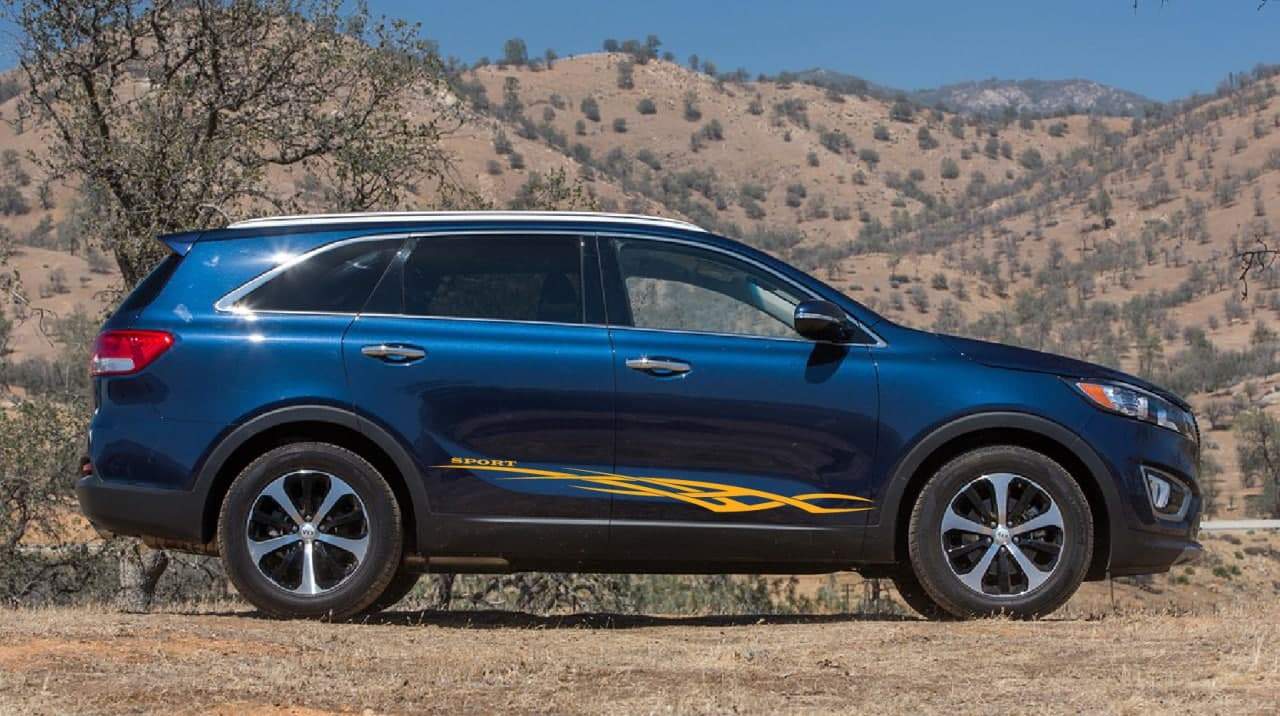 Vinyl Graphics Tribal design Decal Sticker Vinyl Side Racing Stripes Compatible with Kia Sorento