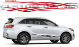 Vinyl Graphics Tribal design Decal Sticker Vinyl Side Racing Stripes Compatible with Kia Sorento