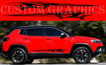 Vinyl Graphics Tribal Design Stickers Vinyl Side Racing Stripes for Jeep Compass