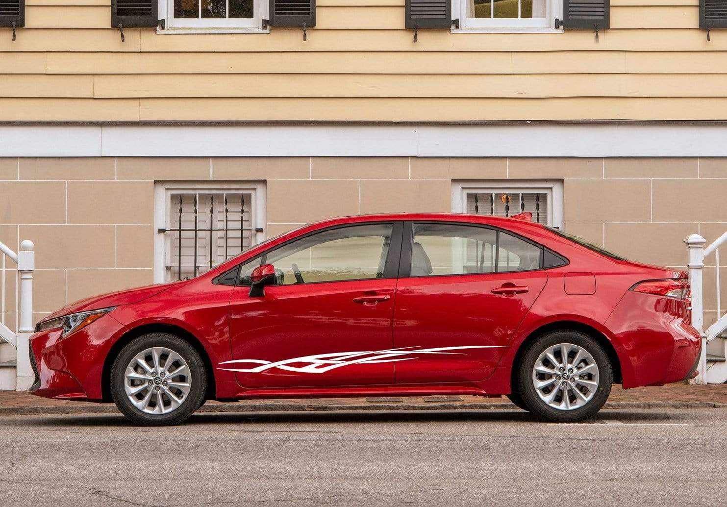 Vinyl Graphics Tribal Line Graphic Gift Toyota Corolla Racing Stripes for Corolla car stickers decals