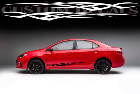 Vinyl Graphics Tribal Line Graphic Gift Toyota Corolla Racing Stripes for Corolla car stickers decals