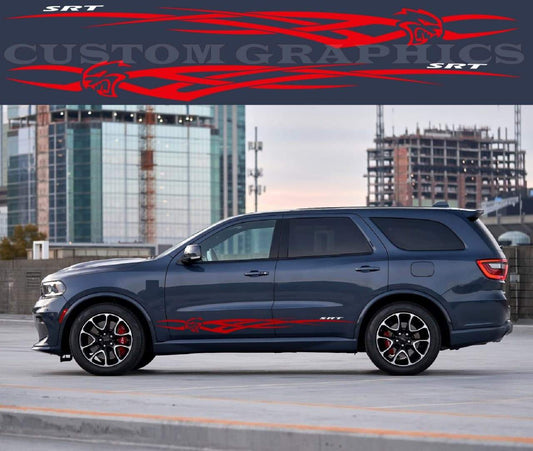 Premium Vinyl Stripes Compatible with Dodge Durango Tribal Logo Graphic