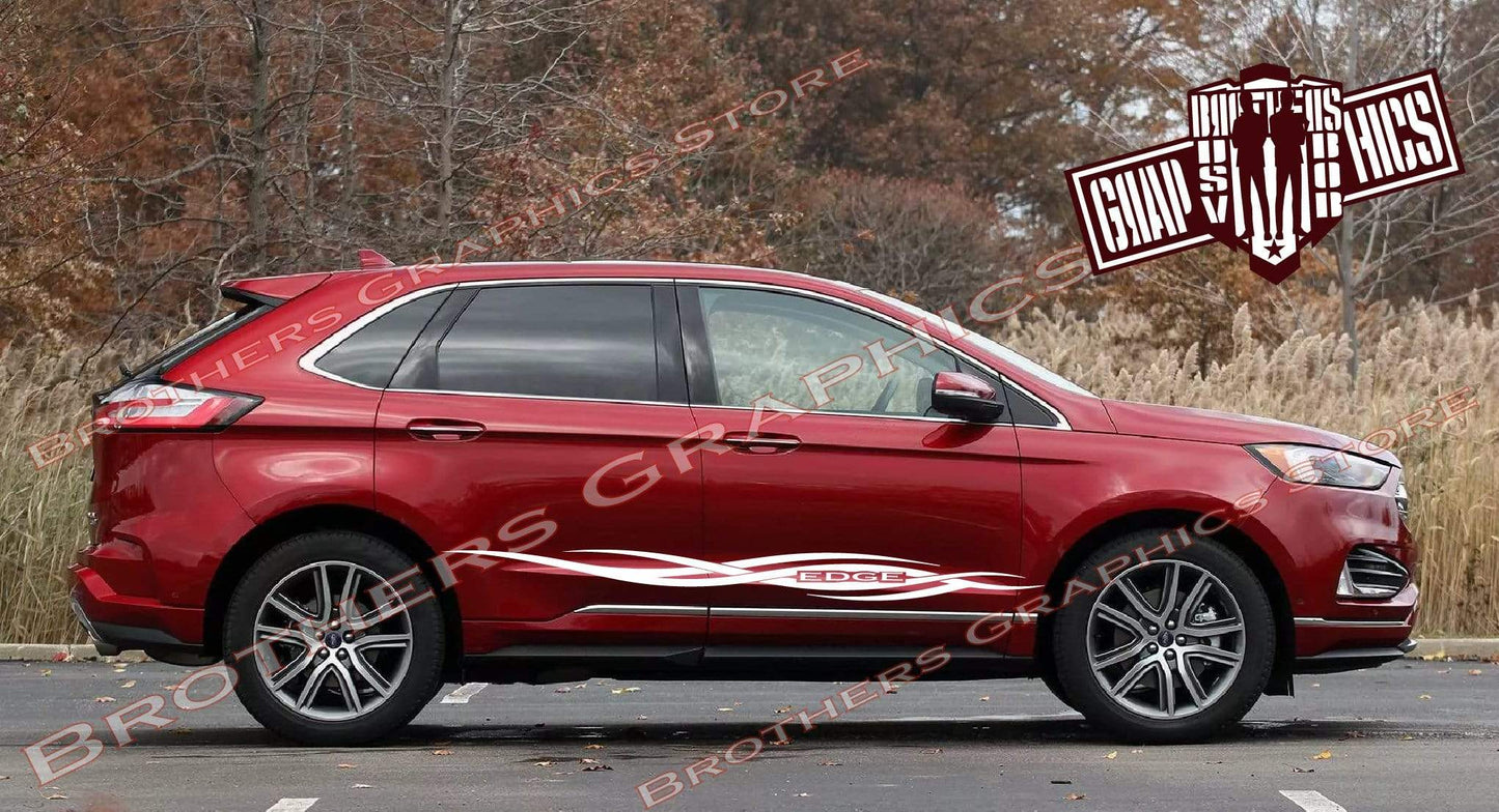 Kit d'autocollants latéraux en vinyle Trible Graphics pour Ford Edge