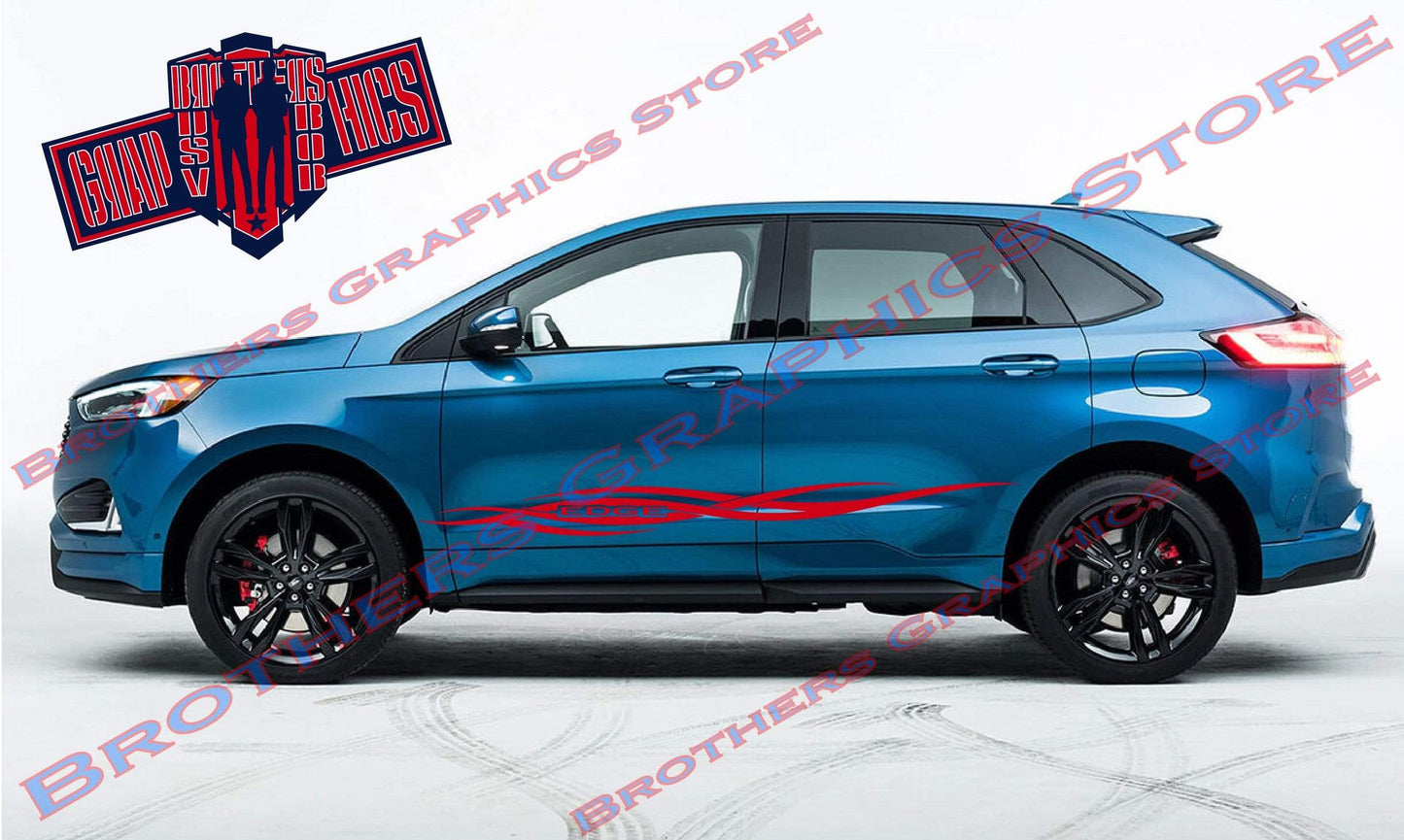 Kit d'autocollants latéraux en vinyle Trible Graphics pour Ford Edge