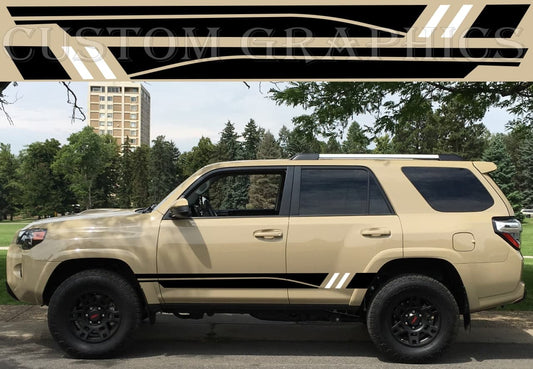 Vinyl Graphics Unique 2 Color Design Vinyl Stripes Compatible with Toyota 4Runner TRD-Pro 2022-4X4