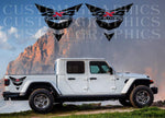 Vinyl Graphics Unique 2 colors Design Graphic Stickers Compatible with Jeep Gladiator