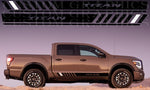 Vinyl Graphics Unique Block Design Vinyl Side Racing Stripes for Nissan Titan