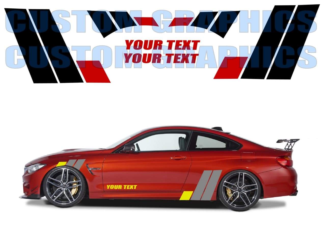 Vinyl Graphics Unique Block graphic universal sticker decal Kit for Car Any Vehicle | UNIVERSAL STICKERS