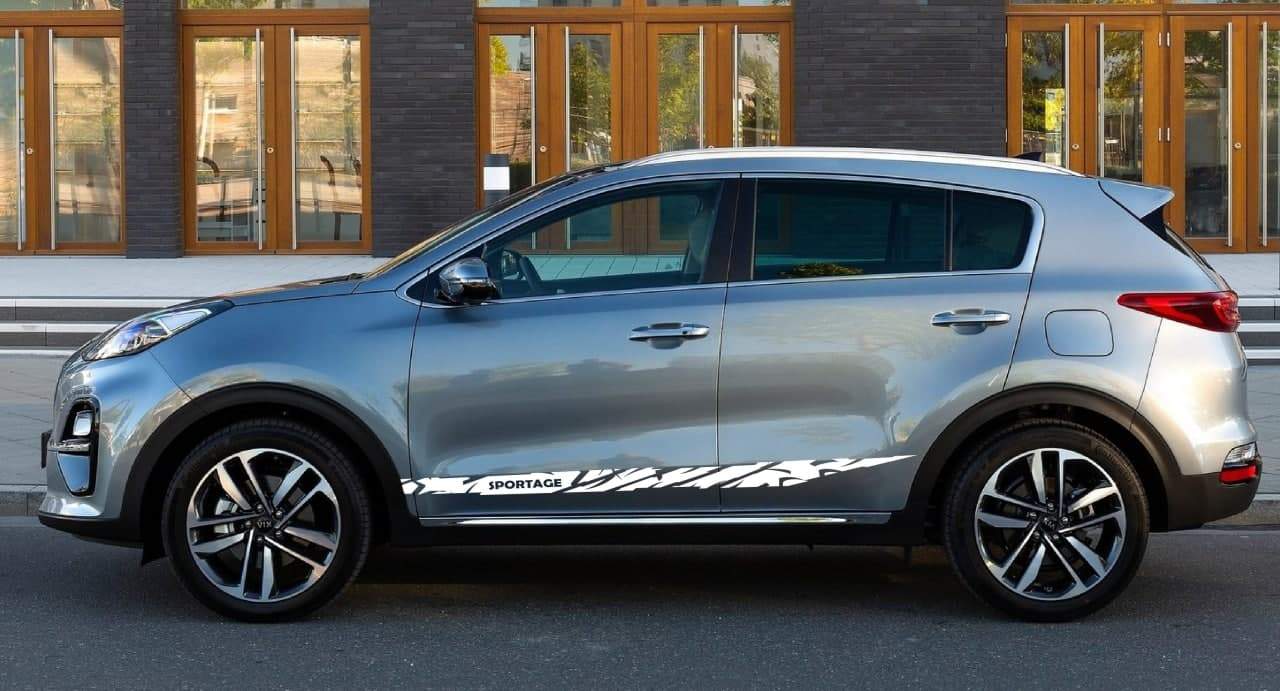 Vinyl Graphics Unique Design Decal Sticker Vinyl Side Racing Stripes Compatible with Kia Sportage