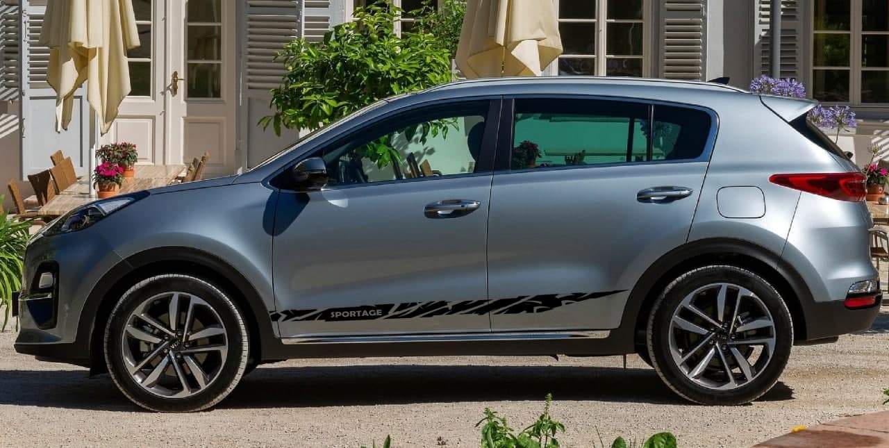 Vinyl Graphics Unique Design Decal Sticker Vinyl Side Racing Stripes Compatible with Kia Sportage