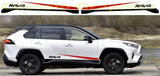 Vinyl Graphics Unique Design Decals Stickers Vinyl Side Racing Stripes Compatible with Toyota Rav4