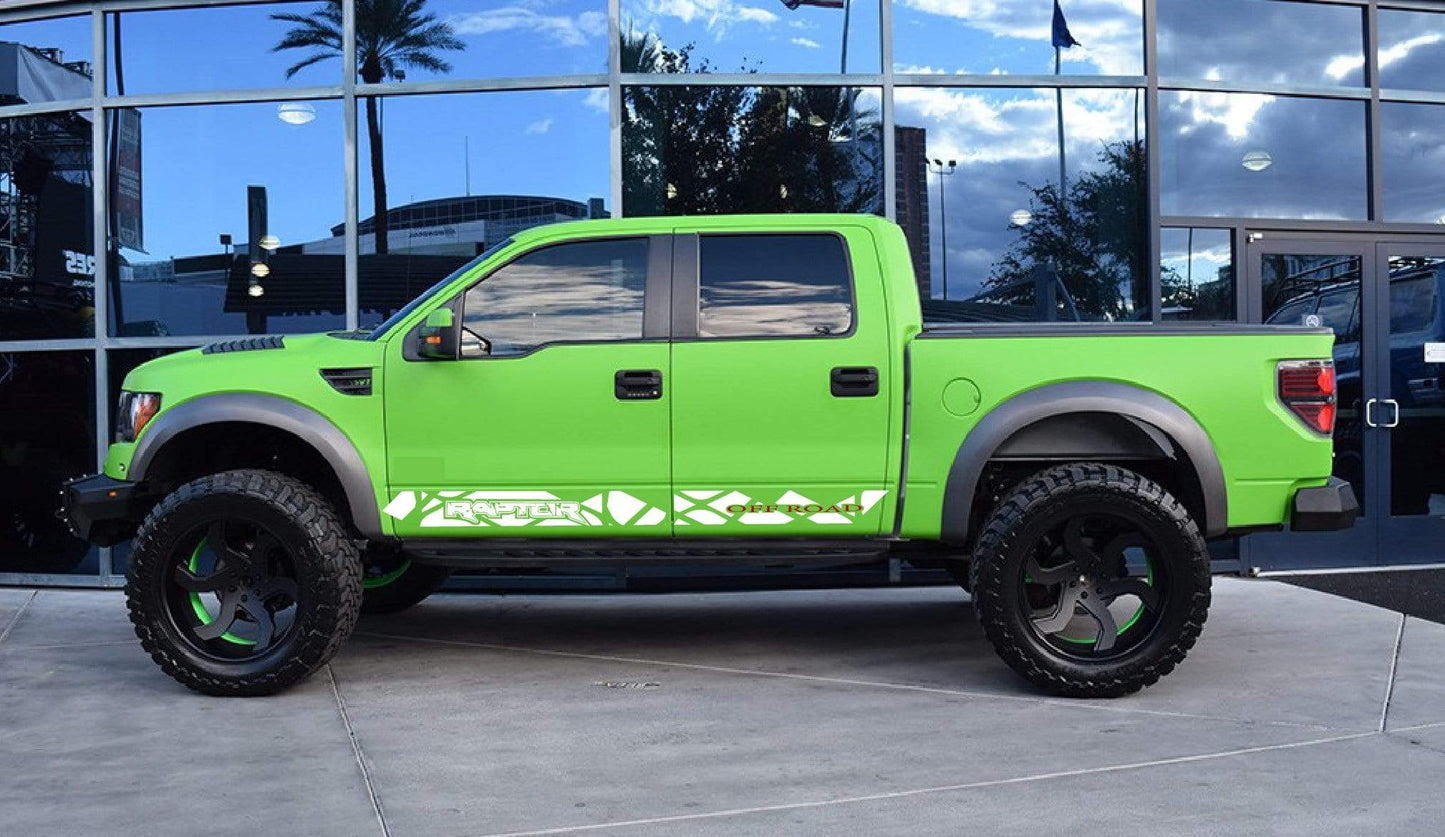 Unique Design 2 Color Decals For Ford F-150