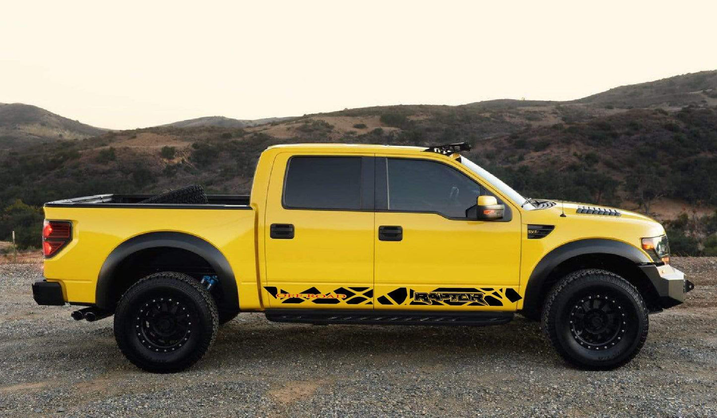 Unique Design 2 Color Decals For Ford F-150