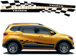 Vinyl Graphics Unique Design Graphic Racing Stripes Compatible with Renault Triber
