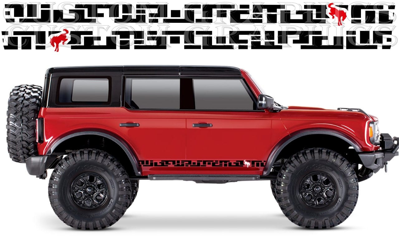 Vinyl Graphics Unique Design Stickers Decals Compatible With Ford Bronco Traxxas 4 doors