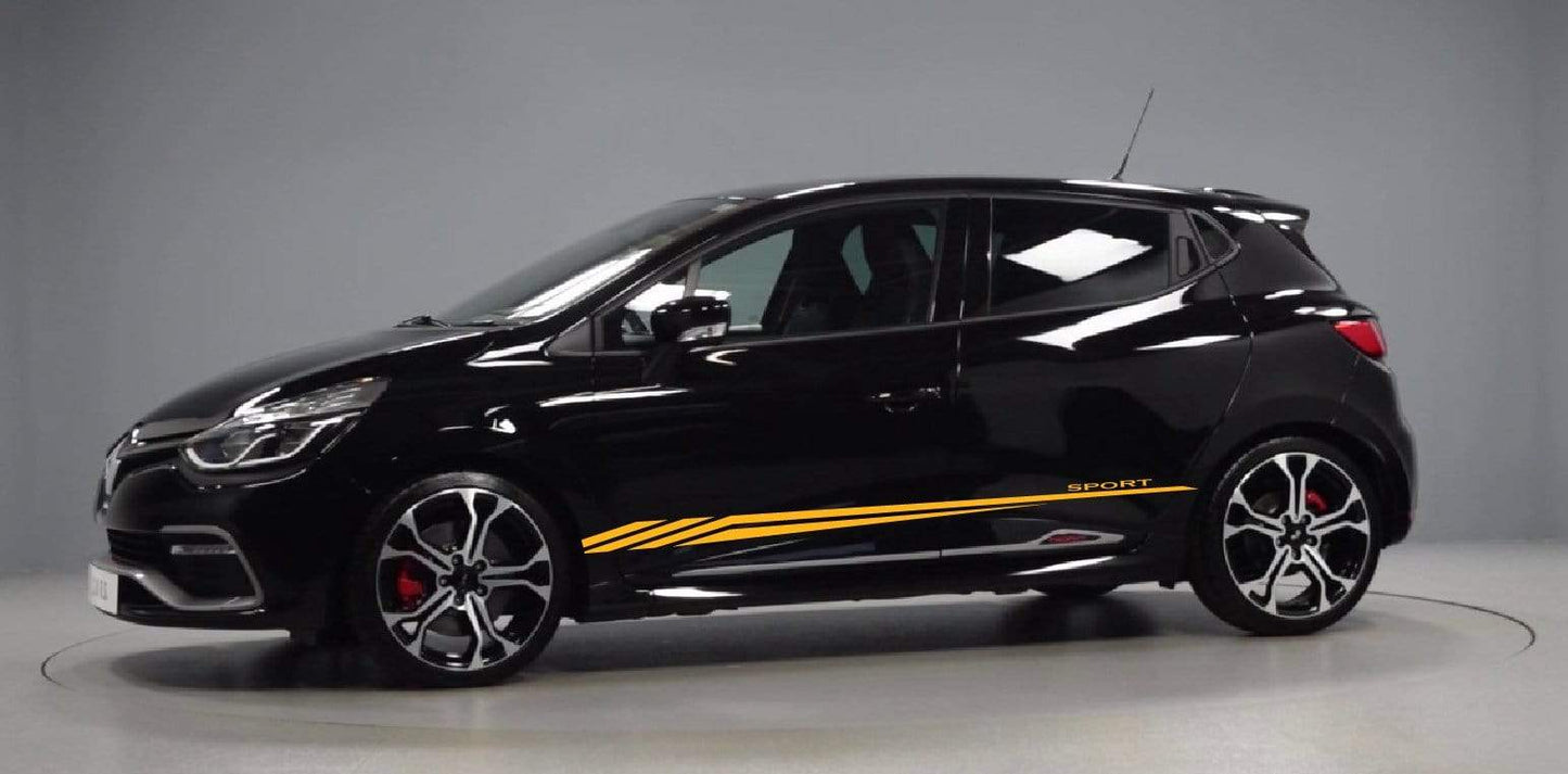 Cadeau graphique unique autocollants renault Racing Stripes pour Renault Clio autocollants voiture renault clio