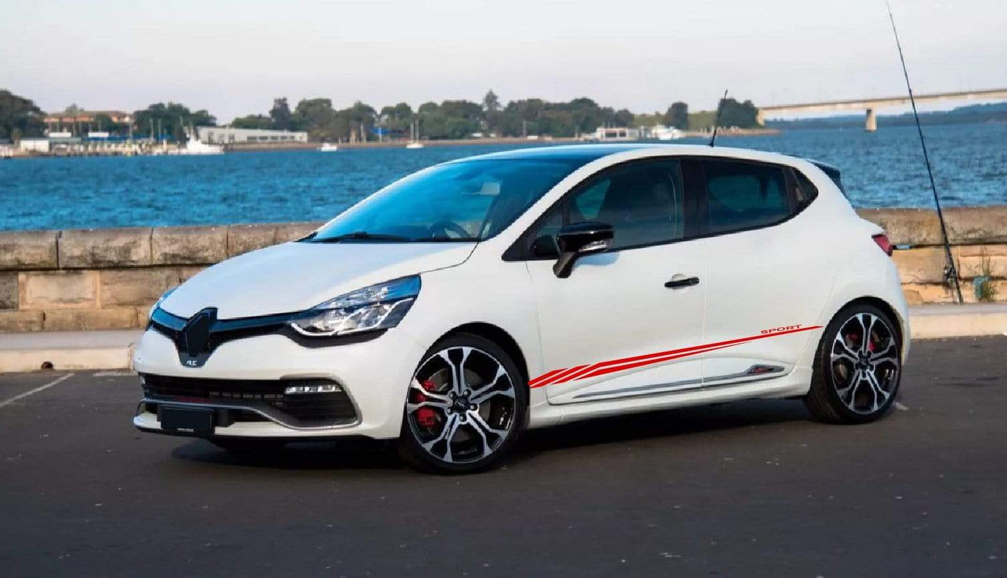 Cadeau graphique unique autocollants renault Racing Stripes pour Renault Clio autocollants voiture renault clio