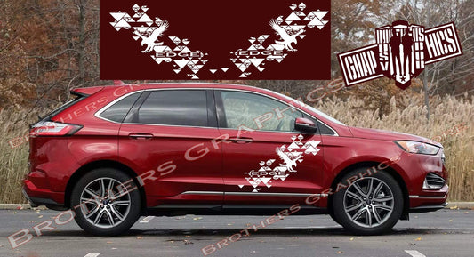 Premium Vinyl Decals Compatible With Ford Edge Style Eagle Design