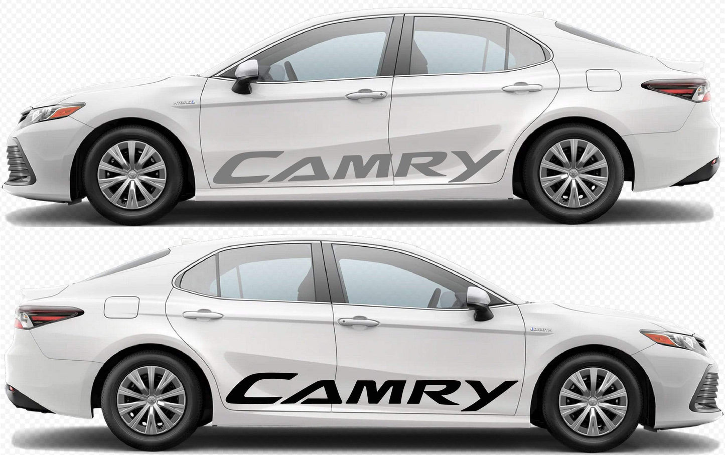 Vinyl Graphics Unique line Design Decal Sticker Vinyl Side Racing Stripes Compatible with Toyota Camry