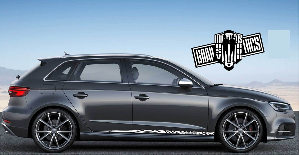 Audi A3 Side Stripes Stickers (Compatible Product)