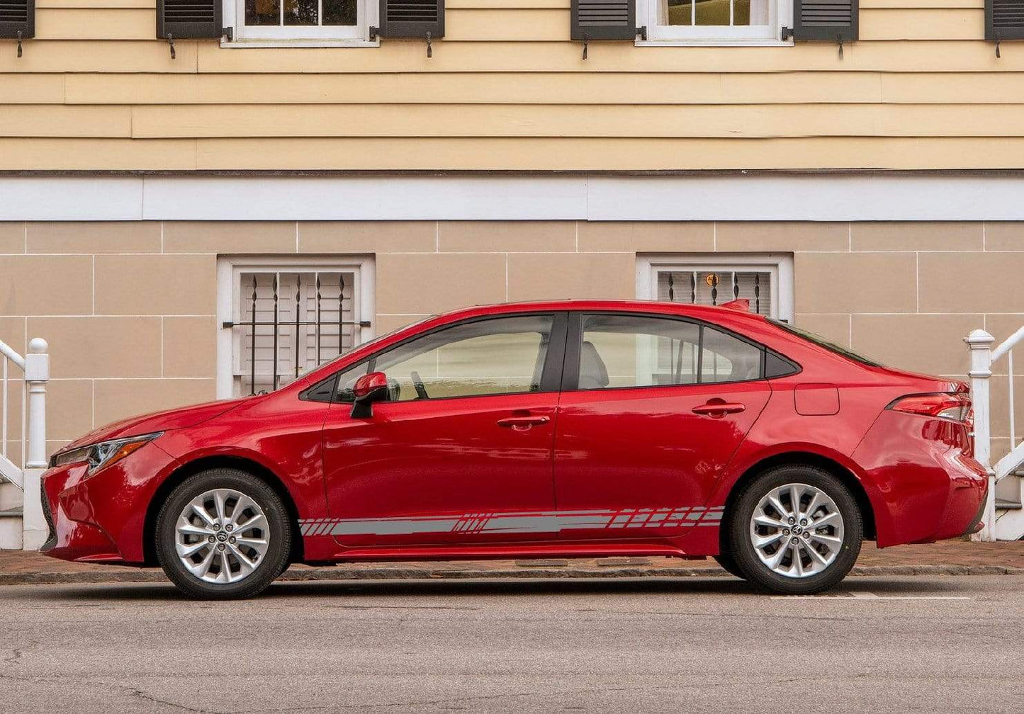 Vinyl Graphics Unique Line Graphic Gift Toyota Corolla Racing Stripes for Corolla car stickers decals