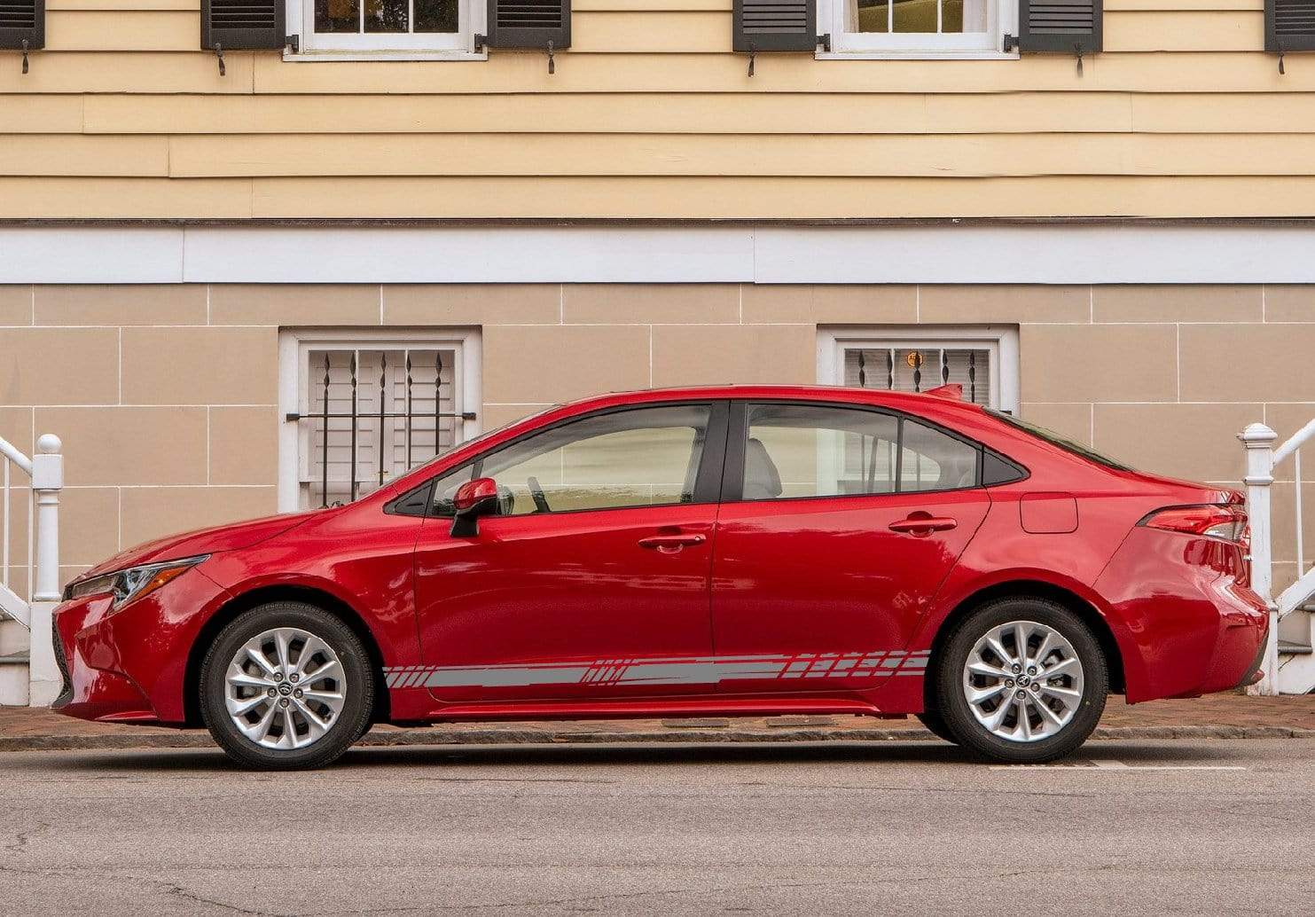 Vinyl Graphics Unique Line Graphic Gift Toyota Corolla Racing Stripes for Corolla car stickers decals