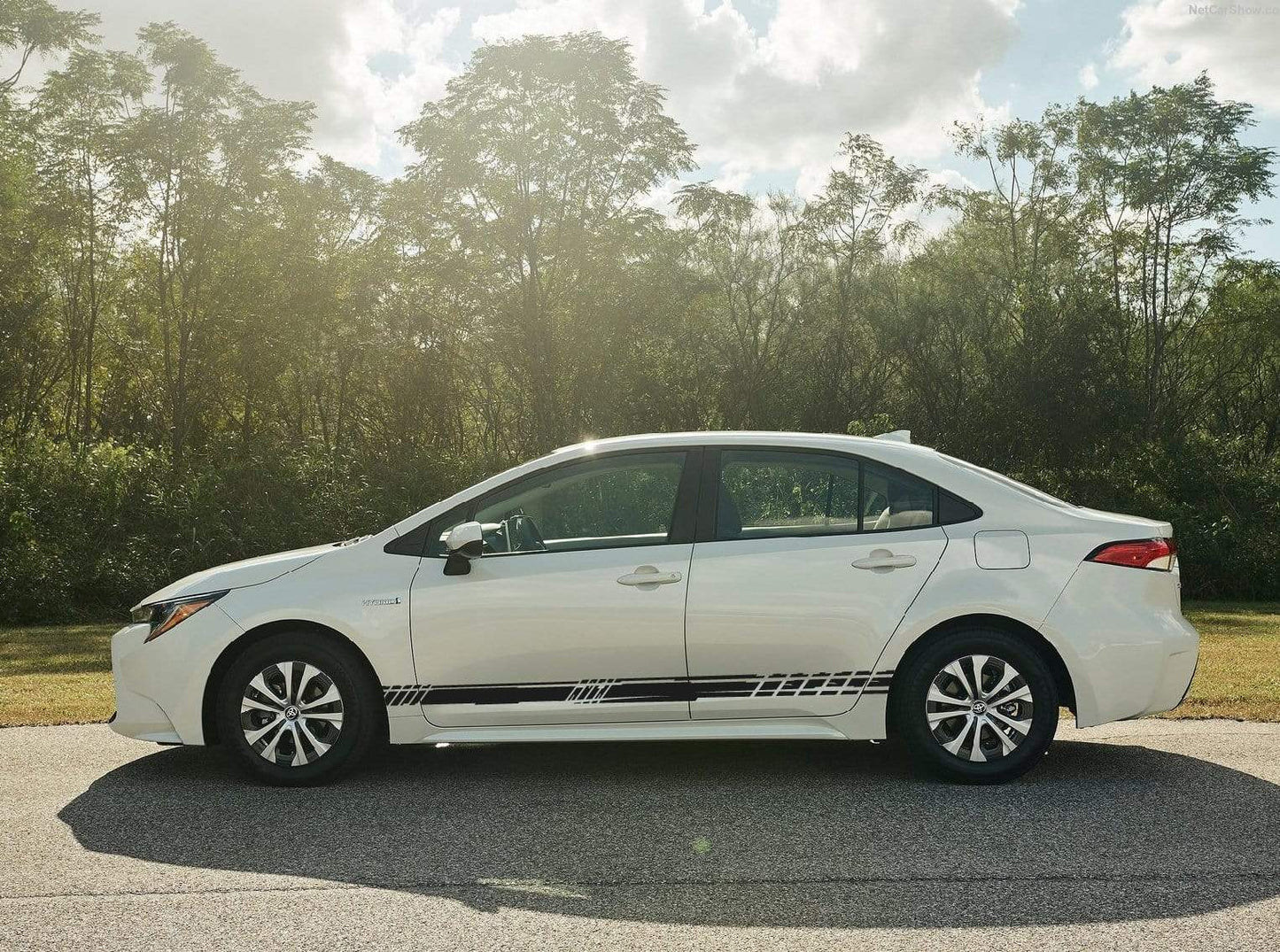 Vinyl Graphics Unique Line Graphic Gift Toyota Corolla Racing Stripes for Corolla car stickers decals