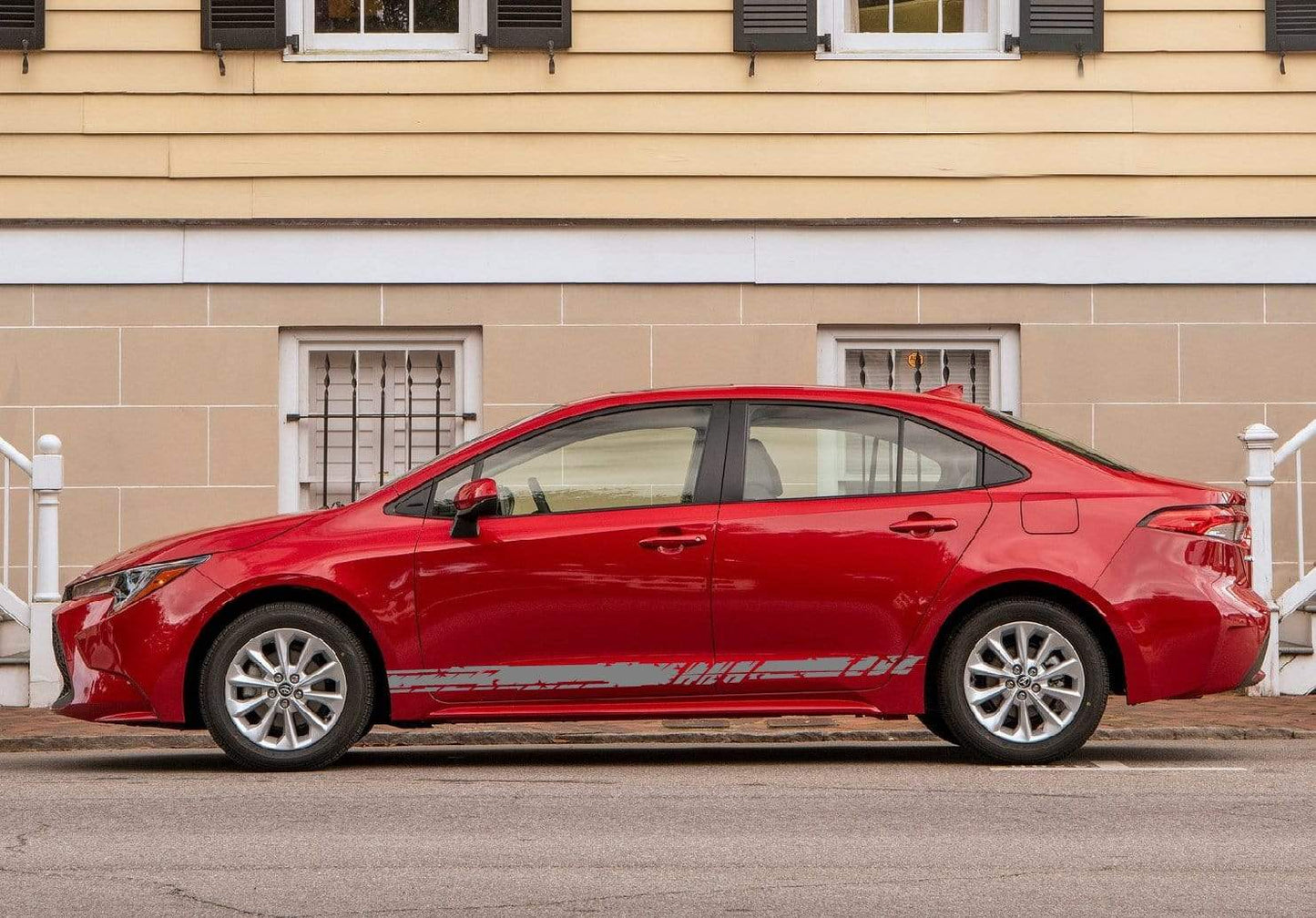 Vinyl Graphics Unique Line Graphic Gift Toyota Corolla Racing Stripes for Corolla car stickers decals