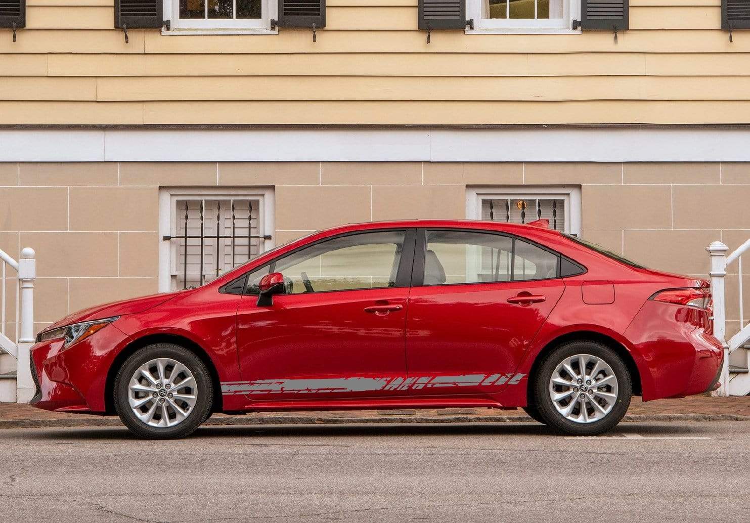 Vinyl Graphics Unique Line Graphic Gift Toyota Corolla Racing Stripes for Corolla car stickers decals