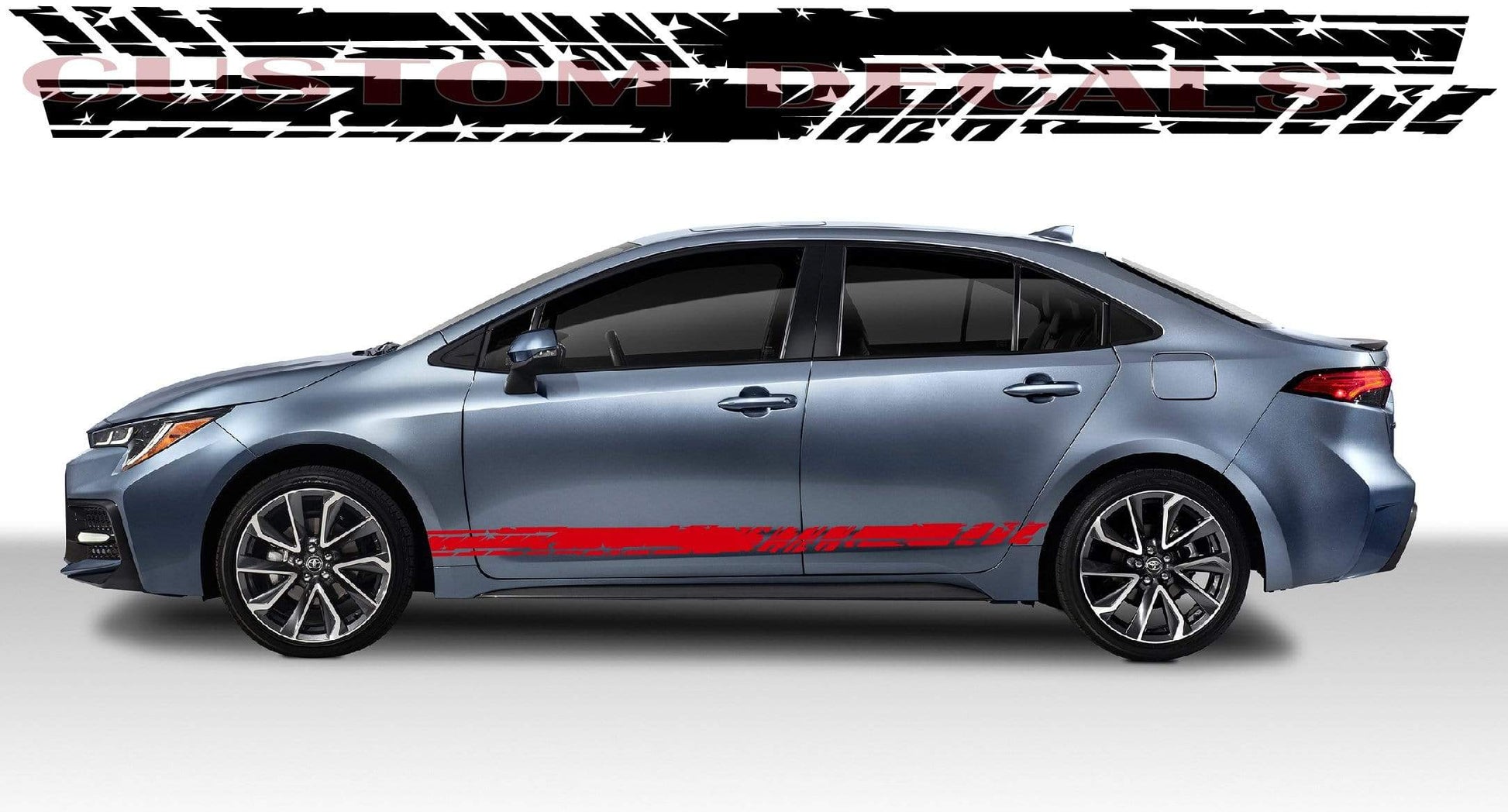 Vinyl Graphics Unique Line Graphic Gift Toyota Corolla Racing Stripes for Corolla car stickers decals