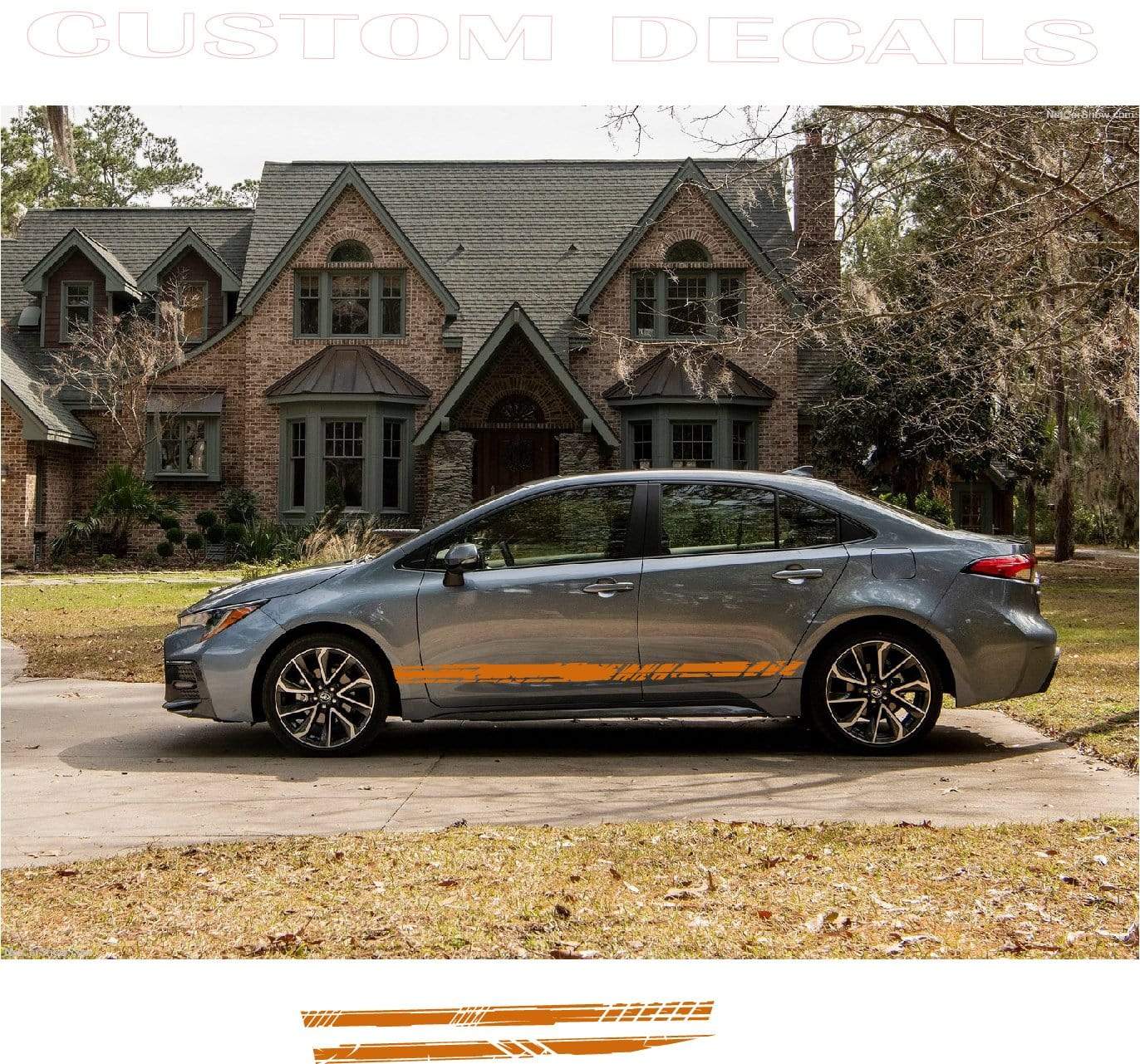 Vinyl Graphics Unique Line Graphic Gift Toyota Corolla Racing Stripes for Corolla car stickers decals