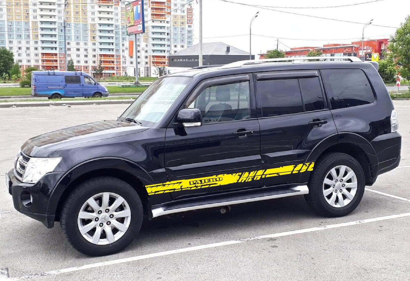 Premium Quality Stickers Compatible with Mitsubishi Pajero Stylish Name Design BFF