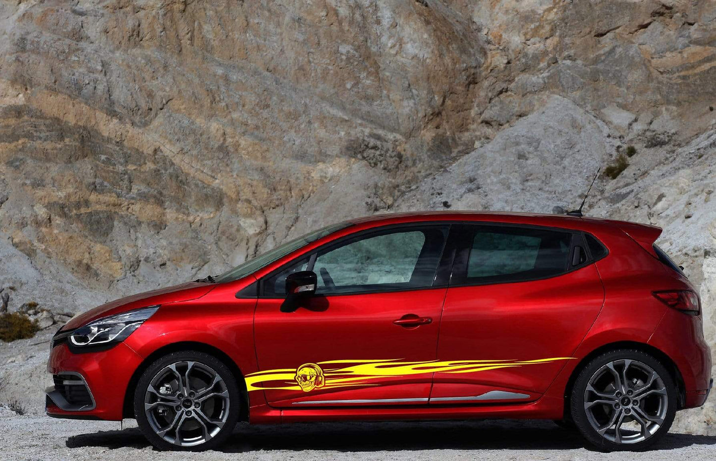 Autocollants graphiques de crâne uniques en cadeau pour Renault Racing Stripes pour Renault Clio