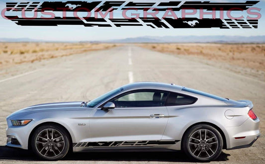 Vinyl Graphics Unique stripe Classic Design Stickers compatible with Ford Mustang  | Ford mustang sticker
