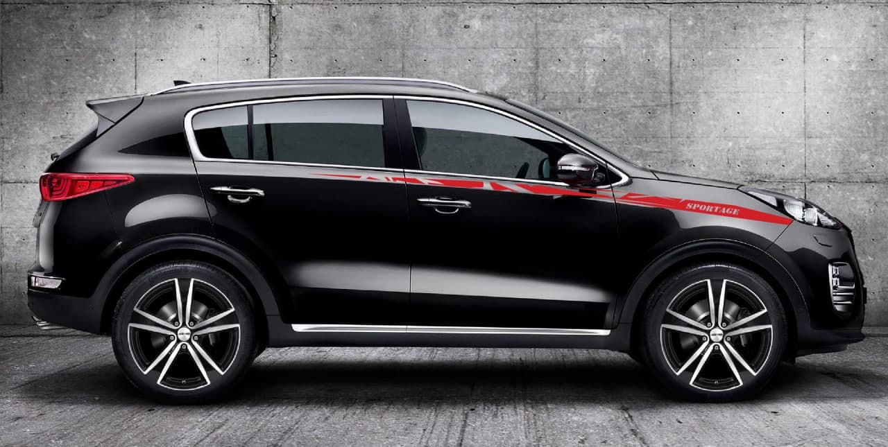 Vinyl Graphics Up Design Decal Sticker Vinyl Side Racing Stripes Compatible with Kia Sportage