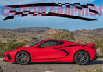 Vinyl Graphics Up Finish Line Design Graphics Compatible With Chevrolet Corvette C8 Stingray