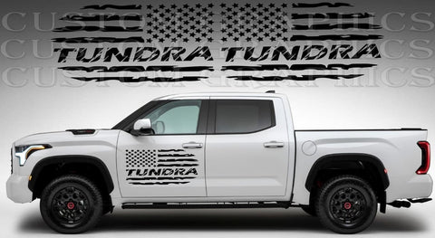 Vinyl Graphics Usa Flag Design Vinyl Stripes Compatible With Toyota Tundra 2002-2022