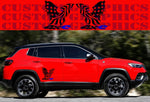 Vinyl Graphics Usa Flag Eagle Design Stickers Vinyl Side Racing Stripes for Jeep Compass