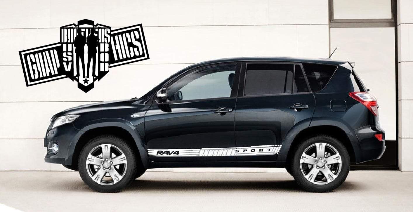 Vinyl Decal Racing Stickers Stripes For Toyota Rav4 2000-2020 - Brothers-Graphics