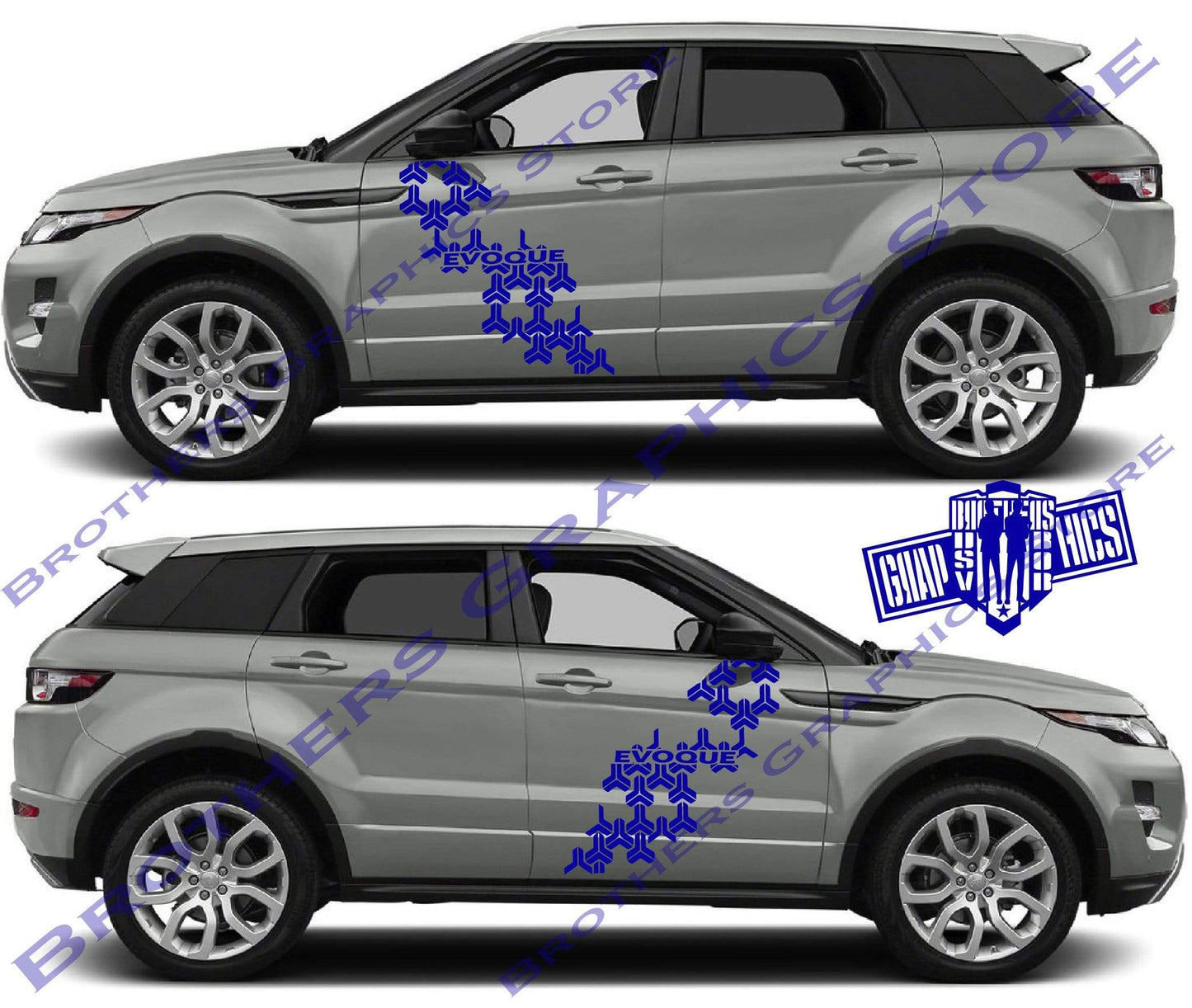 Vinyl Decal Side Stripe Sticker Graphics Kit For Range Rover Evoque - Brothers-Graphics