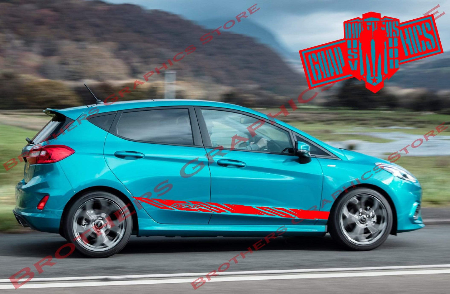 Premium Vinyl Sticker Compatible with Ford Fiesta Decorative car decals Personalized Design, 
Vehicle Enhancement, 
Sticker Street Auto