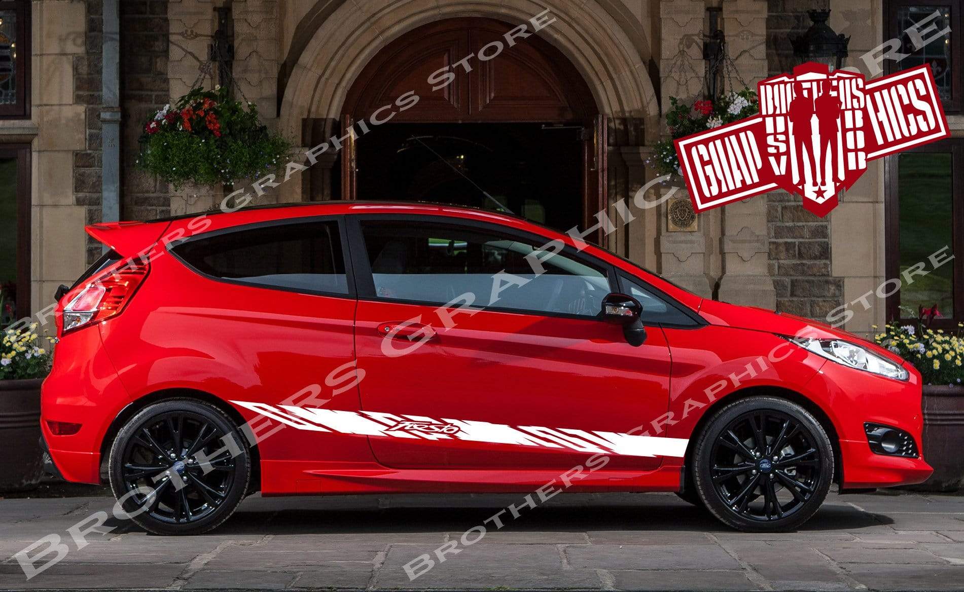Premium Vinyl Sticker Compatible with Ford Fiesta Decorative car decals Personalized Design, 
Vehicle Enhancement, 
Sticker Street Auto