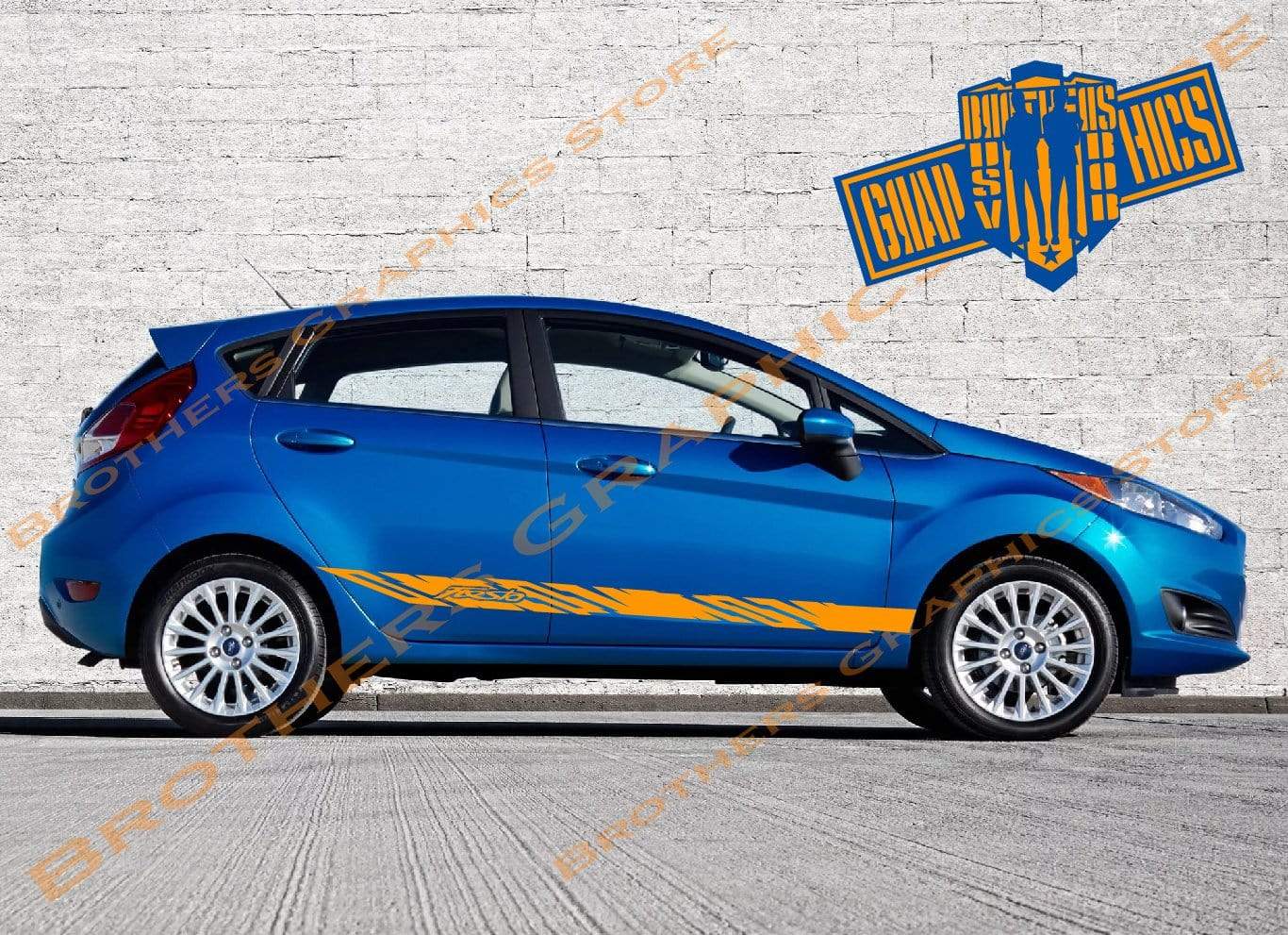 Premium Vinyl Sticker Compatible with Ford Fiesta Decorative car decals Personalized Design, 
Vehicle Enhancement, 
Sticker Street Auto