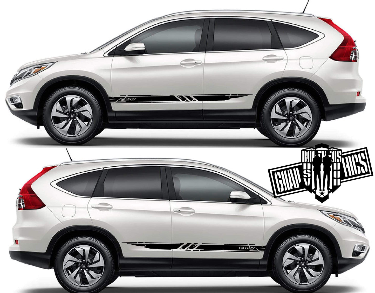 Vinyl Decals Racing Car Side Stickers Stripes For Honda CR-V - Brothers-Graphics